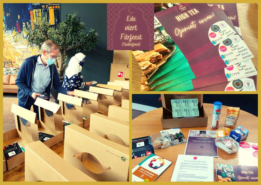 Inpakken high-tea box Fitr-feest