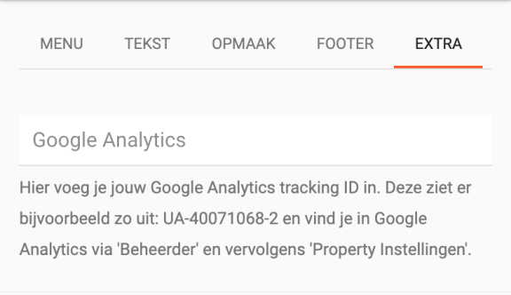 Google Analytics en HTML injectie