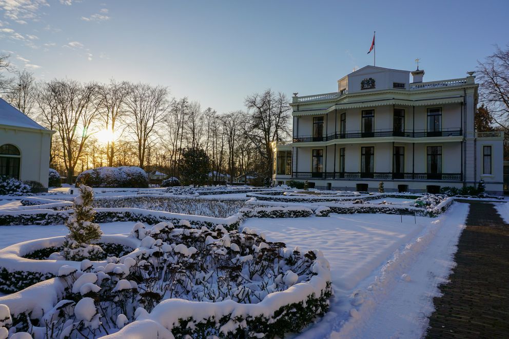 Kasteel De Vanenburg in winterse sferen