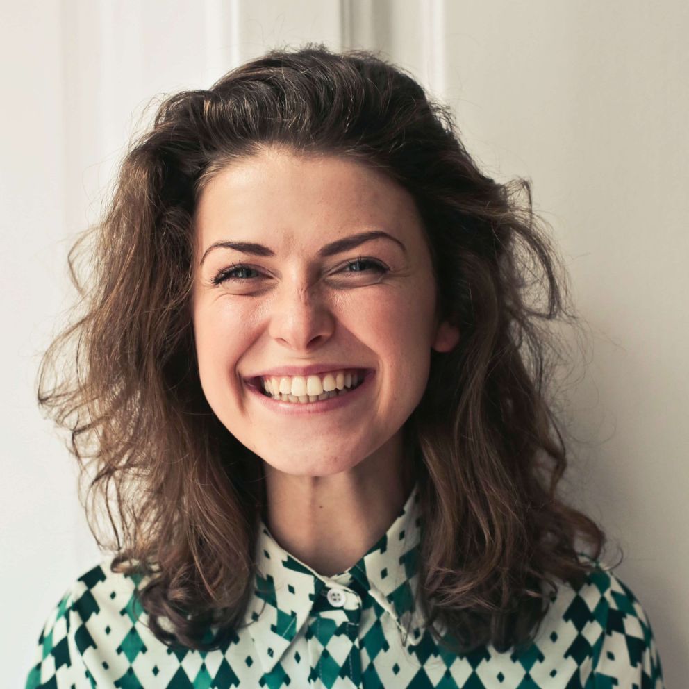 vrouw lacht