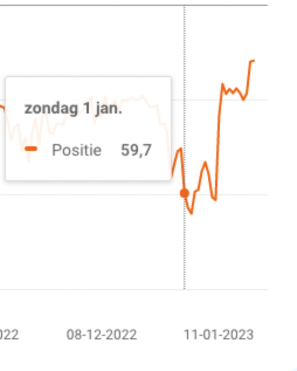 Positie in zoekmachine Google op het woord Multisite